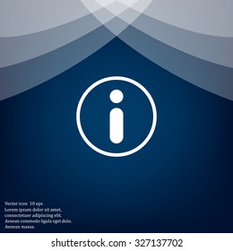 Information sign icon, vector illustration. Flat design style