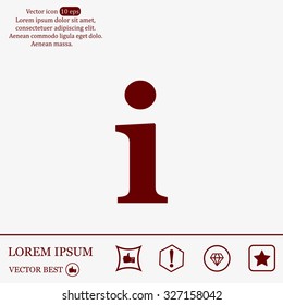 Information sign icon, vector illustration. Flat design style