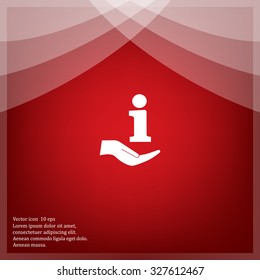 Information sign icon, vector illustration. Flat design style
