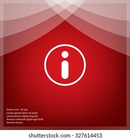 Information sign icon, vector illustration. Flat design style