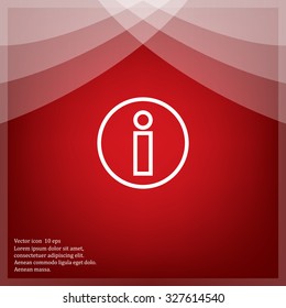Information sign icon, vector illustration. Flat design style