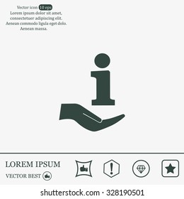 Information sign icon, vector illustration. Flat design style