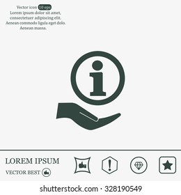 Information sign icon, vector illustration. Flat design style