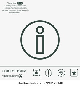 Information sign icon, vector illustration. Flat design style