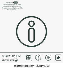 Information sign icon, vector illustration. Flat design style