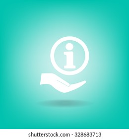 Information sign icon, vector illustration. Flat design style