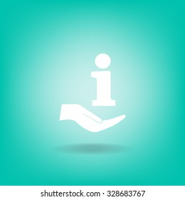 Information sign icon, vector illustration. Flat design style