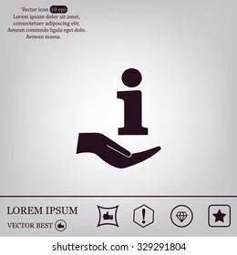 Information sign icon, vector illustration. Flat design style
