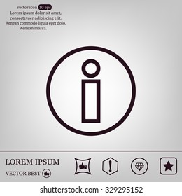 Information sign icon, vector illustration. Flat design style