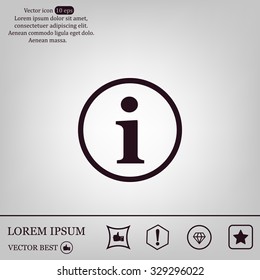 Information sign icon, vector illustration. Flat design style