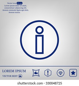 Information sign icon, vector illustration. Flat design style