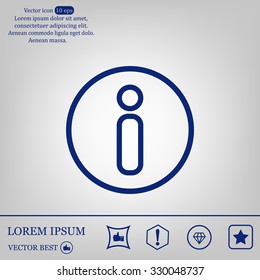 Information sign icon, vector illustration. Flat design style
