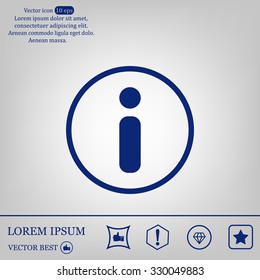 Information sign icon, vector illustration. Flat design style
