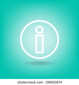 Information sign icon, vector illustration. Flat design style