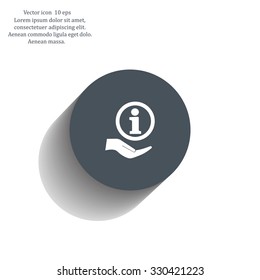 Information sign icon, vector illustration. Flat design style