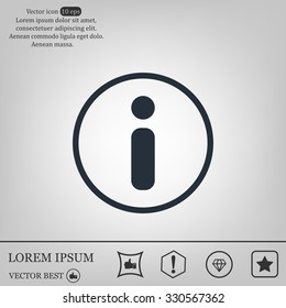 Information sign icon, vector illustration. Flat design style