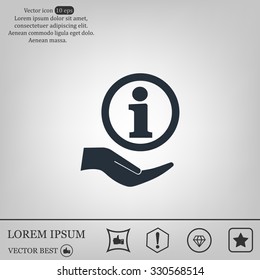 Information sign icon, vector illustration. Flat design style