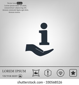 Information sign icon, vector illustration. Flat design style