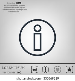 Information sign icon, vector illustration. Flat design style