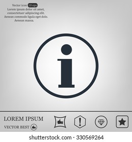 Information sign icon, vector illustration. Flat design style