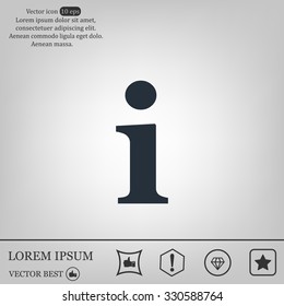 Information sign icon, vector illustration. Flat design style