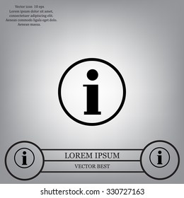 Information sign icon, vector illustration. Flat design style