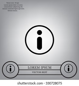 Information sign icon, vector illustration. Flat design style