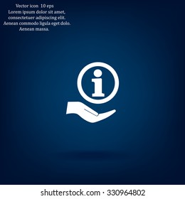 Information sign icon, vector illustration. Flat design style