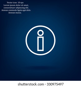 Information sign icon, vector illustration. Flat design style