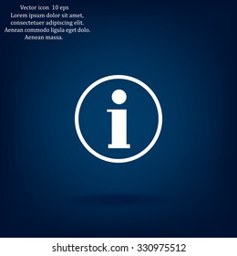 Information sign icon, vector illustration. Flat design style