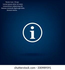 Information sign icon, vector illustration. Flat design style