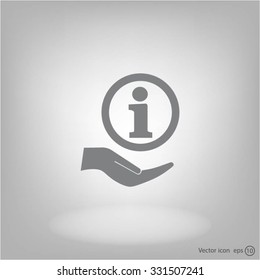 Information sign icon, vector illustration. Flat design style