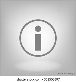 Information sign icon, vector illustration. Flat design style