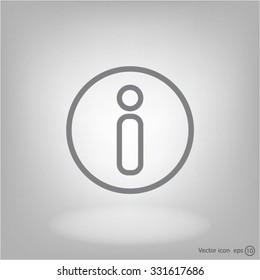 Information sign icon, vector illustration. Flat design style