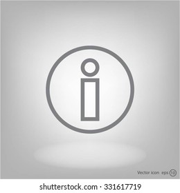 Information sign icon, vector illustration. Flat design style