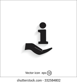 Information sign icon, vector illustration. Flat design style