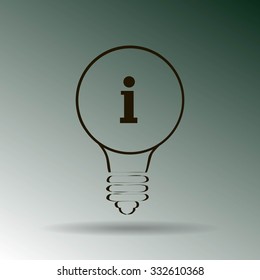 Information sign icon, vector illustration. Flat design style