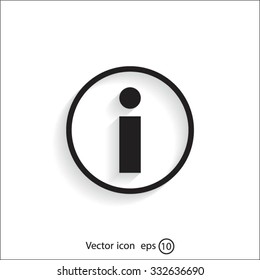 Information sign icon, vector illustration. Flat design style