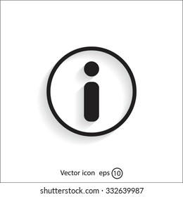 Information sign icon, vector illustration. Flat design style