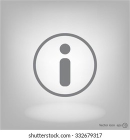 Information sign icon, vector illustration. Flat design style