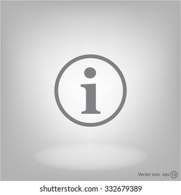 Information sign icon, vector illustration. Flat design style