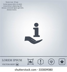 Information sign icon, vector illustration. Flat design style