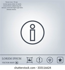 Information sign icon, vector illustration. Flat design style