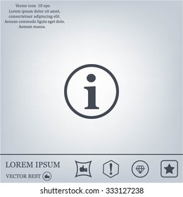 Information sign icon, vector illustration. Flat design style