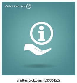 Information sign icon, vector illustration. Flat design style