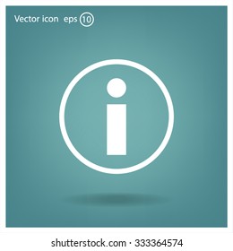 Information sign icon, vector illustration. Flat design style