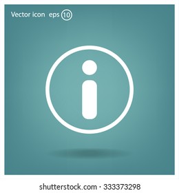 Information sign icon, vector illustration. Flat design style