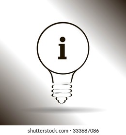 Information sign icon, vector illustration. Flat design style