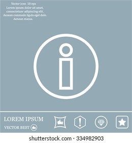 Information sign icon, vector illustration. Flat design style