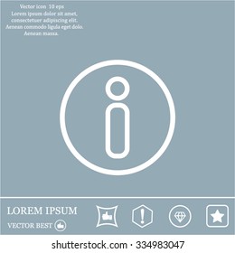Information sign icon, vector illustration. Flat design style